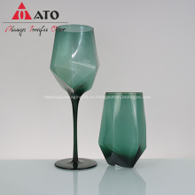 Уникальные подарки с ручным приготовлением зеленый цвет бокал бокалов для винных бокалов хрустальная алмаза винные бокалы